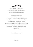 Adaptive numerical modeling of engineering problems using hierarchical Fup basis functions and Control Colume IsoGeometric Analysis
