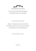 Impact of balanced cantilever construction on cast-in-place posttensioned concrete bridges