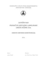 prikaz prve stranice dokumenta Proračun lijepljeno lamelirane grede dužine 25 m