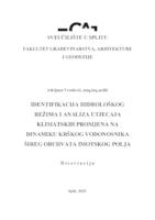 prikaz prve stranice dokumenta Identifikacija hidrološkog režima i analiza utjecaja klimatskih promjena na dinamiku krškog vodonosnika šireg obuhvata Imotskog polja
